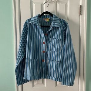 Big bud press work jacket in stripe from sample sale